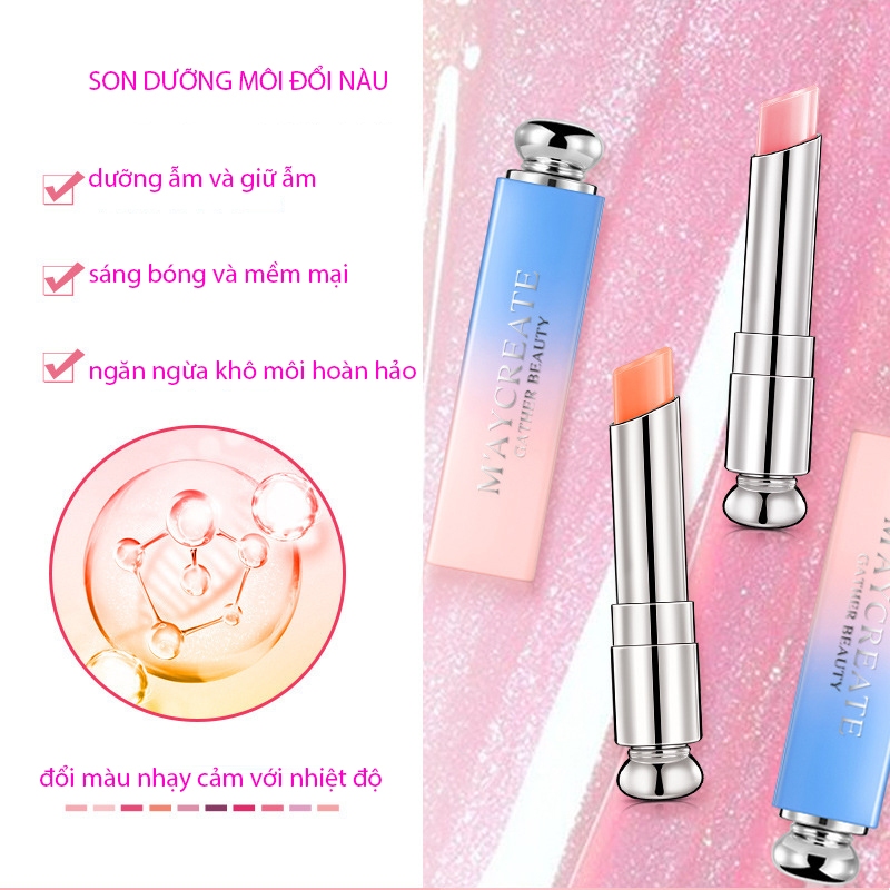 Son dưỡng môi,lâu trôi,dưỡng ẩm,giảm nếp nhăn,chống khô,nứt môi,cấp ẩm chuyên sâu,mềm mịn,chống nắng,ủ môi cho bà bầu.