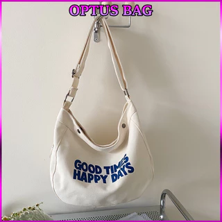 Túi Xách Đeo Vai Vải Canvas Đeo Chéo Optusbag Phong Cách Nhật Bản Thời Trang Cho Nam Nữ