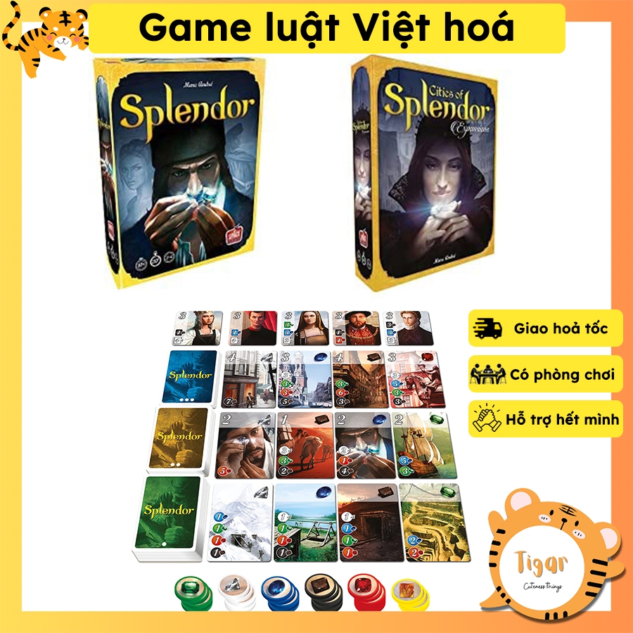 [Luật Việt] Boardgame Splendor Bản Chip Nhựa Cao Cấp kèm bản mở rộng ...