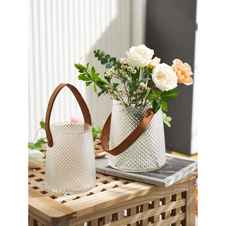 Bình hoa quai xach thủy tinh phong cách bắc âu decor phòng ngủ và trang trí phòng khách cao cấp