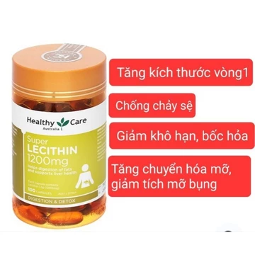 MẦM ĐẬU NÀNH HEALTHY CARE SUPER LECITHIN HIUPS LÀM ĐẸP DA, ĐÀO THẢI ĐỘC TỐ GAN, CÂN BẰNG NỘI TIẾT PHỤ NỮ