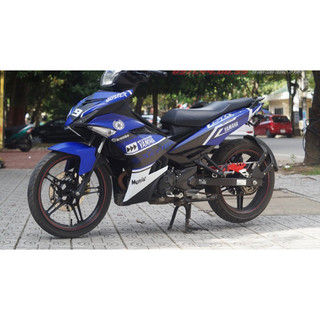 Tem trùm exciter 150 đen xanh gp mẫu mới, độ team trùm decal xe máy ex dán đời 2015-2020