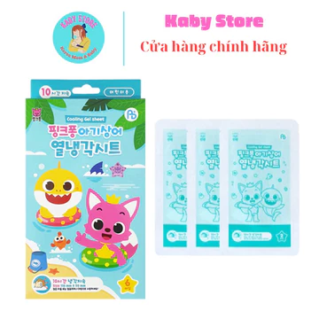 Miếng dán hạ sốt, làm mát trẻ em PINKFONG Hàn Quốc hộp 6 miếng dán
