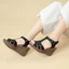 Sandal đế xuồng cao 8cm siêu êm Kosu 23002, xăng đan công sở chống thấm nước chính hãng Nhật Bản