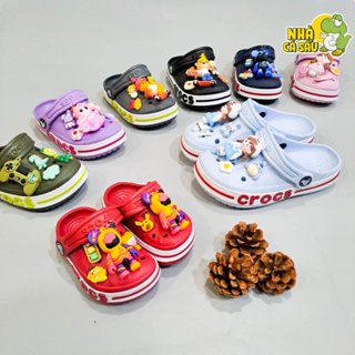 Dép sục crocs bayaband bé gái bé trai chính hãng, dép cross baya xuất dư  made in VN trẻ em màu hồng jibbitz Crocs House | Shopee Việt Nam