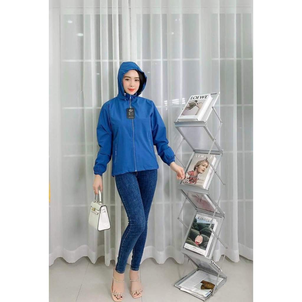 Áo Khoác Gió Nữ 2 Lớp Cao Cấp ,Áo khoac Gió Dù  2 Lớp Lót Lưới Chống Nước, Chống Bụi, Nón Tháo Rời Hàng Loại 1