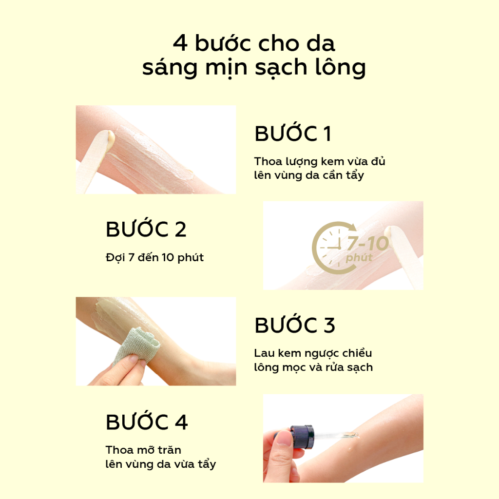 Ảnh Combo triệt lông UMIHA - Thay cho Máy triệt lông khi kết hợp Mỡ trăn triệt lông với Kem tẩy lông, Sáp Wax lông 2