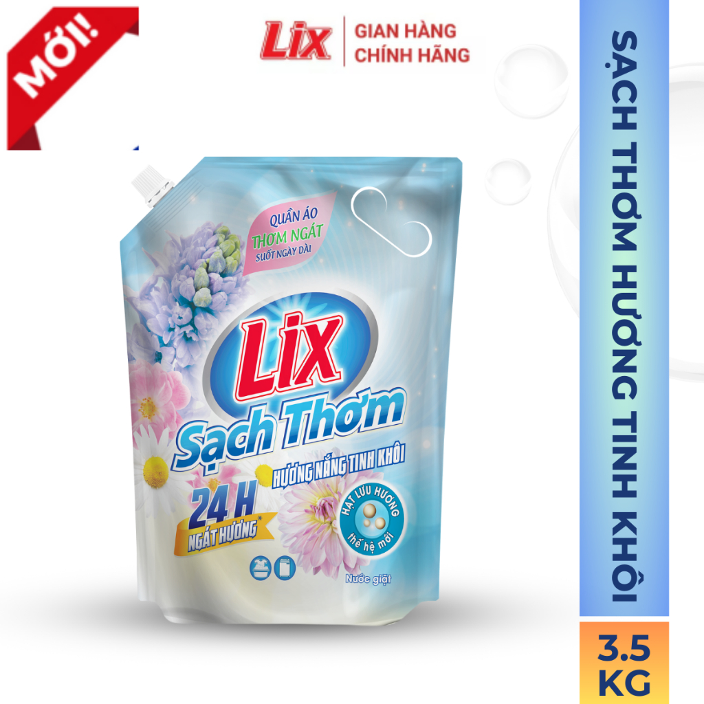 Ảnh Nước giặt Lix sạch thơm hương nắng tinh khôi Lixco Việt Nam nước giặt Lix cho giặt tay và giặt máy 2