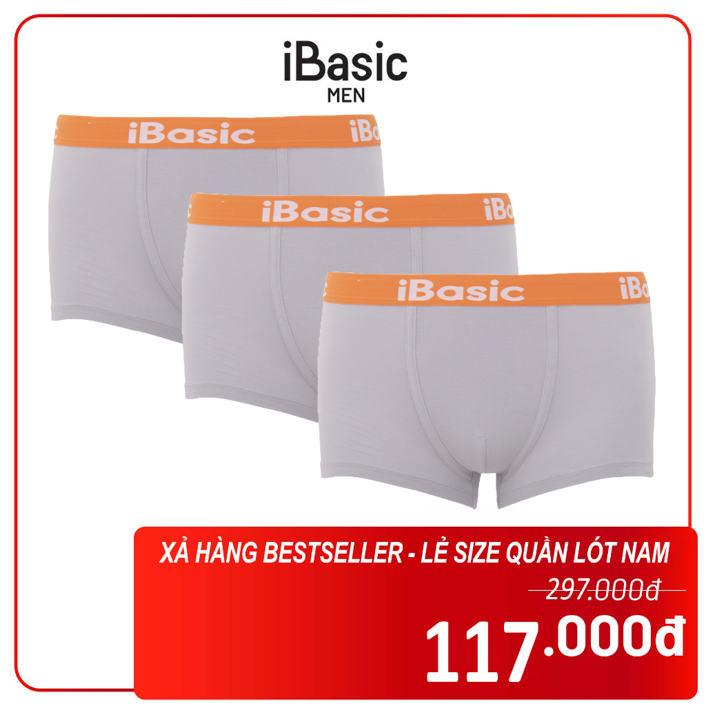 Xả hàng bestseller – lẻ size combo 3 quần lót Nam thun lạnh iBasic