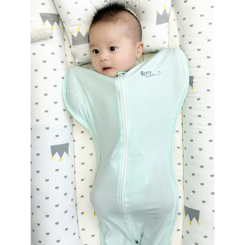Nhộng Chũn Cho Bé Sơ Sinh Luxry Vải Sợi Tre Cao Cấp, Kháng Khuẩn, giúp Trẻ Ngủ Ngon giấc