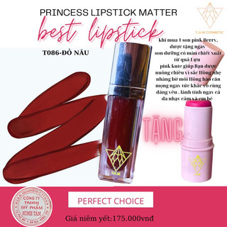 đỏ nâu son mịn lì son kem chính hãng tam cosmetic