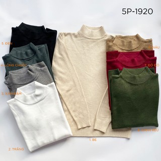 Áo Len Nam Cổ Lọ Thấp 5P ABABA  Form Ôm Đẹp Len Mịn co giãn dễ chịu 5p-1920-đen