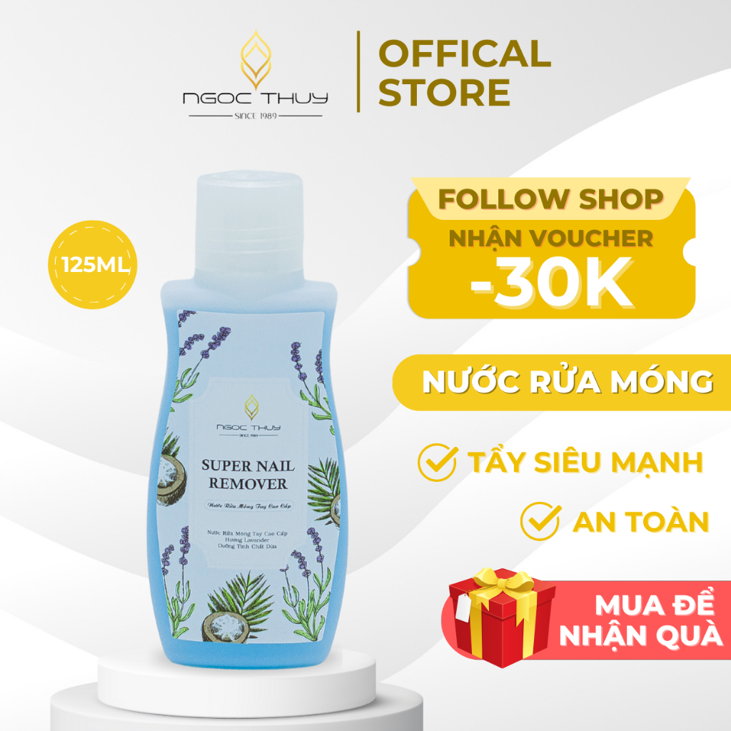 Nước Rửa Móng Tay Acetone - Ahever - Tinh Chất Dừa Ngọc Thủy Mã RS