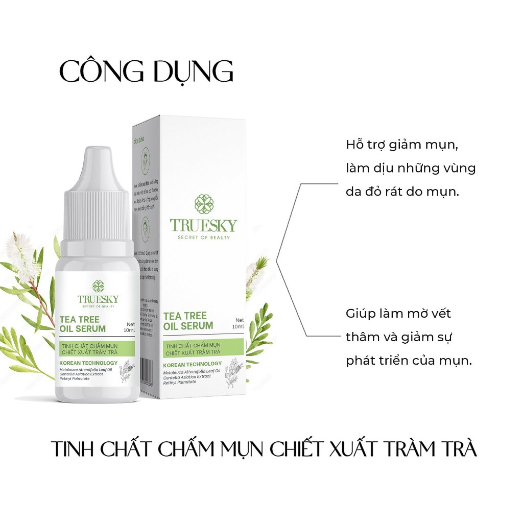 Ảnh Tinh chất chấm mụn Truesky Tea Tree Oil chiết xuất tràm trà 10ml 3