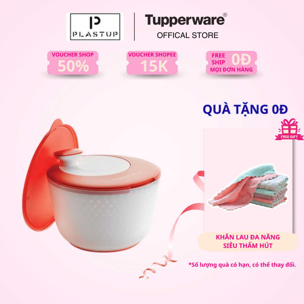 Dụng cụ quay rau quay ráo thực phẩm Tupperware Spining Chef | Shopee ...