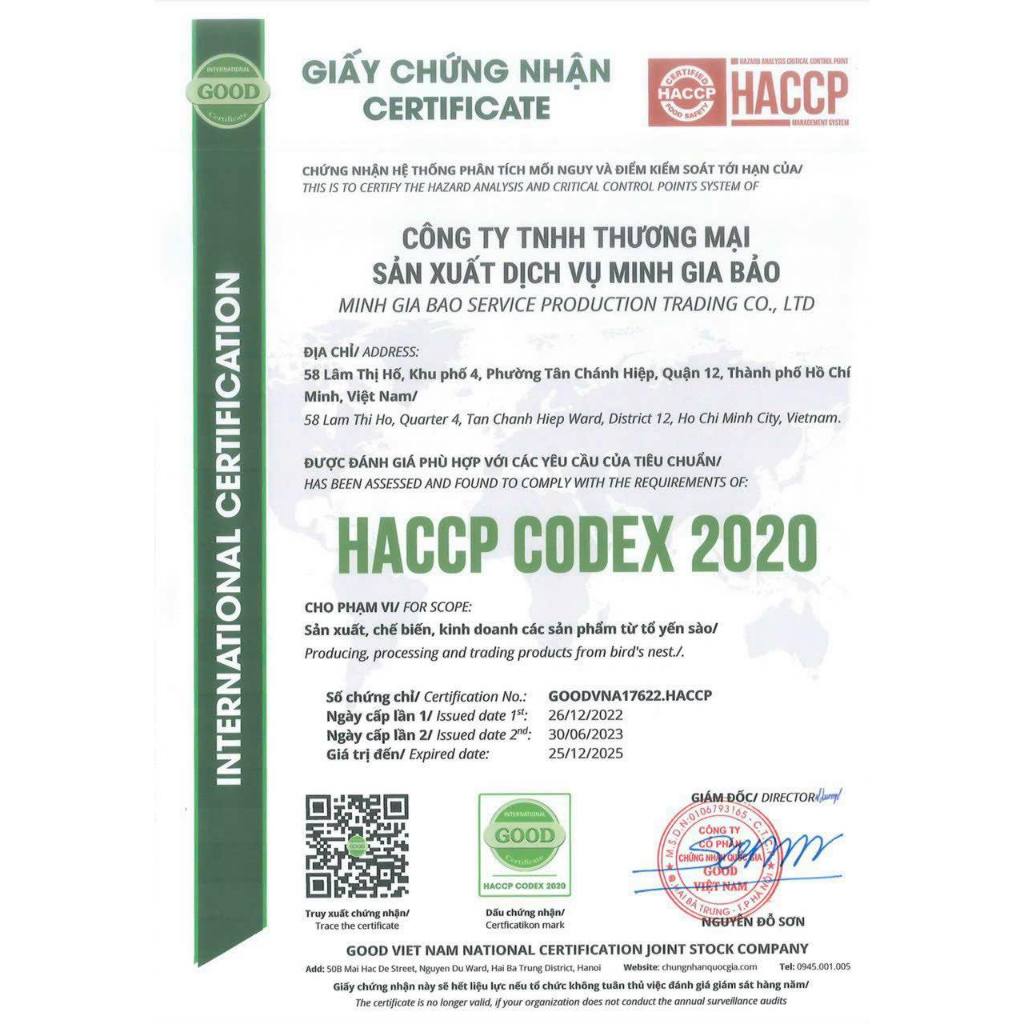 Yến hũ chưng sẵn Hạt Sen - Yến sào cao cấp Minh Gia Bảo - Yến sào (35%), đường phèn (10%) - 70ml
