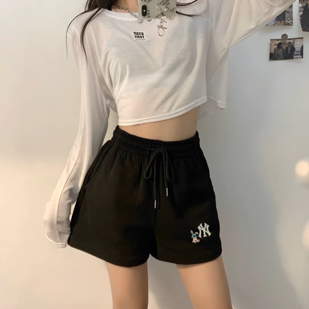 Quần Short Nữ NY LA Vải Nỉ Chân Cua Cao Câp Nhiều Màu Có Túi Freesize 65kg Unim Store - QSN01