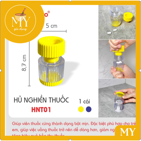 Hủ nghiền thuốc Cao Cấp HOFACO  bằng nhựa - Hũ cà thuốc viên cho bé HNT01 AN TOÀN