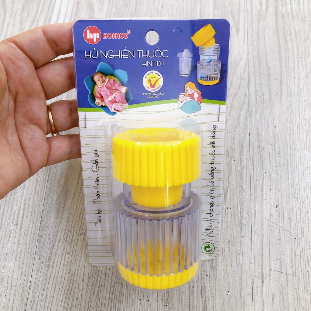 Hủ nghiền thuốc Cao Cấp HOFACO  bằng nhựa - Hũ cà thuốc viên cho bé HNT01 AN TOÀN