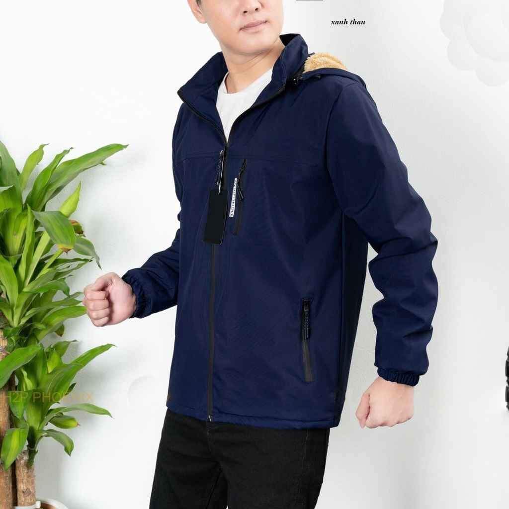 38-83kg Áo khoác gió lót lông nam nữ cao cấp siêu ấm 2 lớp, áo khoác mùa đông nam nữ phủ nano chống gió chống thấm  nước