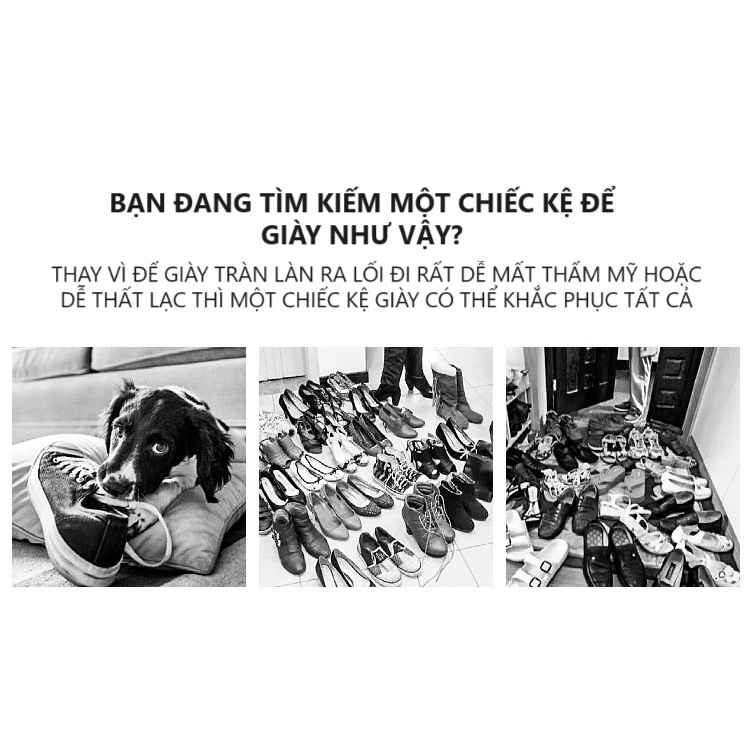 Kệ Để Gìày, Dép 4 Tầng Tháo Lắp Đa Năng, Giúp Tiết Kiệm Không Gian Gọn Gàng, Ngăn Nắp, Giữ Form Giày, Dép Luôn Đẹp