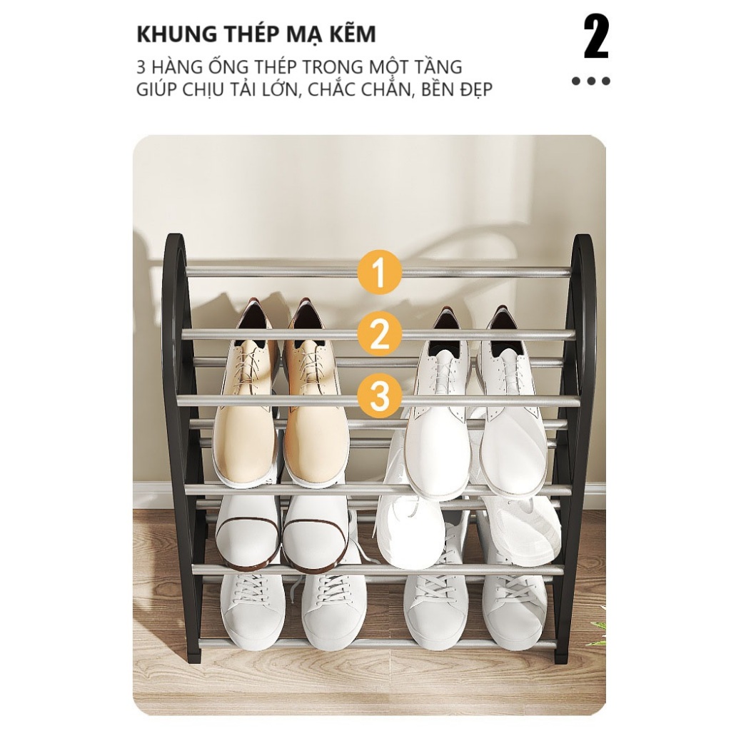 Kệ Để Gìày, Dép 4 Tầng Tháo Lắp Đa Năng, Giúp Tiết Kiệm Không Gian Gọn Gàng, Ngăn Nắp, Giữ Form Giày, Dép Luôn Đẹp