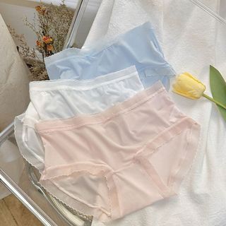 Quần lót nữ lụa băng tàng hình mềm mịn thoáng mát, Quần chíp nữ viền ren sexy quyến rũ DEVARI L369