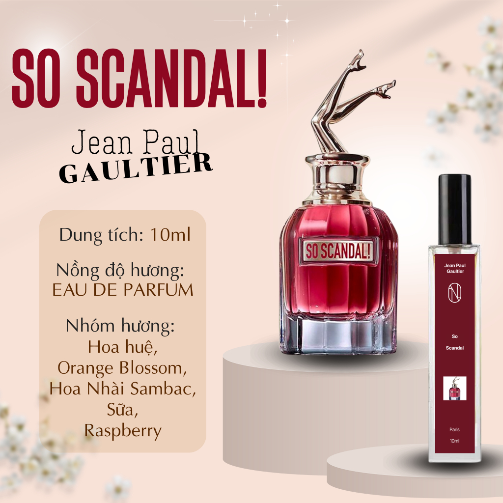 Mã 78-Nước Hoa Nữ So Scandal Chiết 10ml - Phong Cách Gợi Cảm, Quyến Rũ, Thu Hút