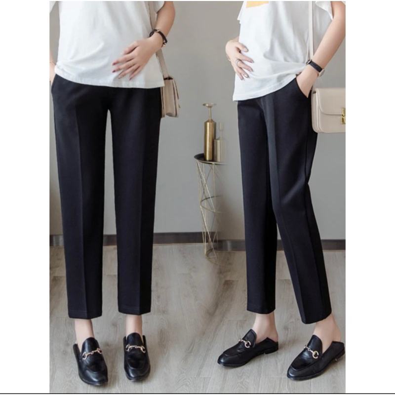 Quần Baggy Bầu Umi Hàn (S-3XL) co dãn 4 chiều có chun rút chinh bụng