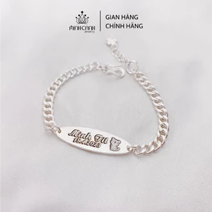 Lắc Tay Thanh Bạc Miễn Phí Khắc Tên Cho Bé - Minh Canh Jewelry