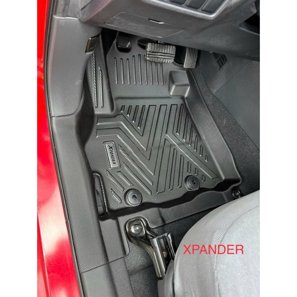 Thảm lót sàn ô tô Mitsubishi Xpander 2018-2023, Xpander Cross,Thảm nhựa TPE 5D đúc nguyên khối theo xe. Bộ 4 miếng