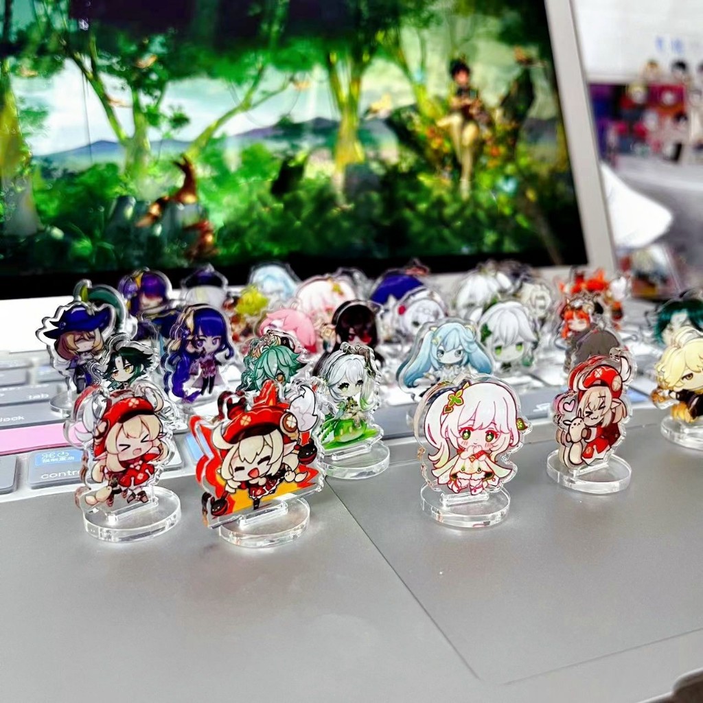 (Combo )Mô hình Genshin standee đứng đế bằng để bàn trang trí chibi cute dễ thương 3cm