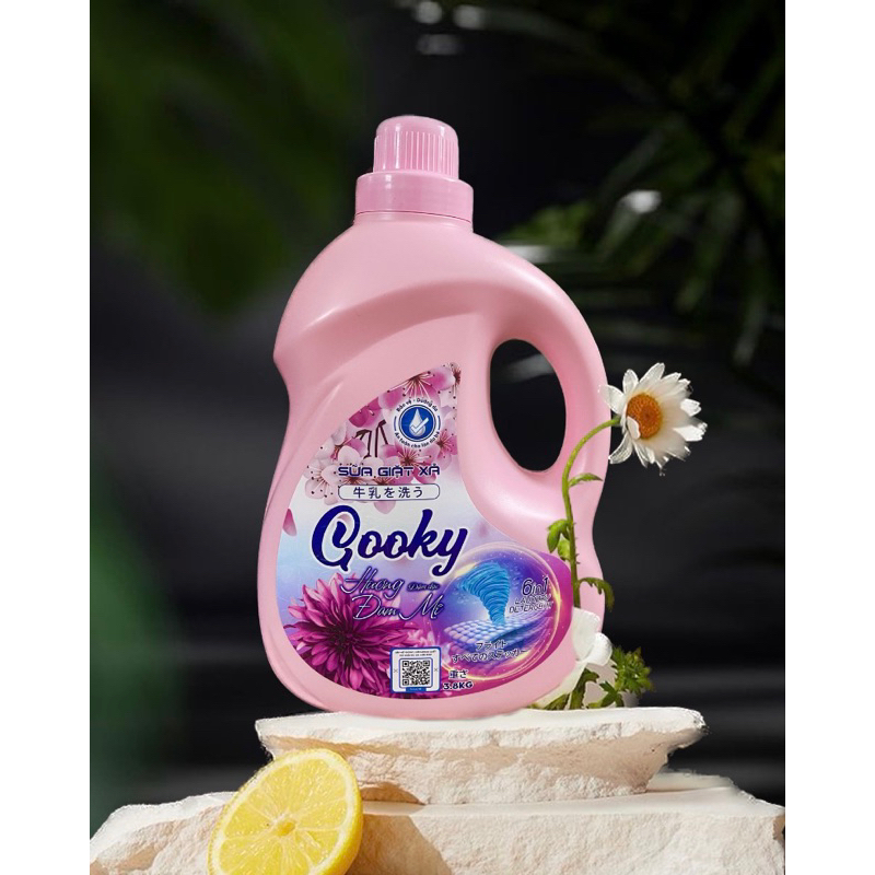Nước giặt xả Gooky 3.8kg - 6in1, đặc thơm không gây kích ứng, LƯU HƯƠNG ...