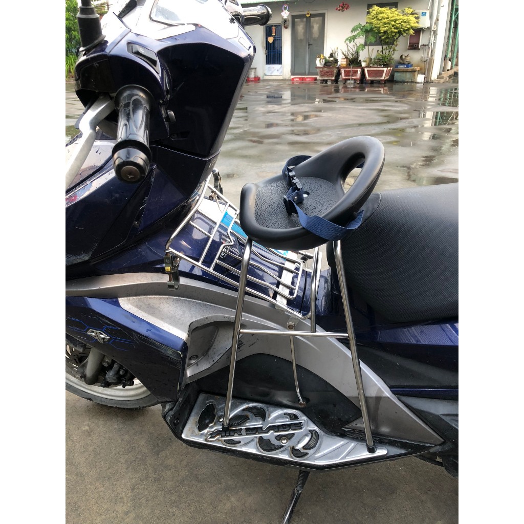[ ĐÔN NHỰA AB ] GHẾ ĐÔN GA INOX YÊN NHỰA AIRBLADE , PCX , IMPLUSE , FREEGO , VESPA CHO BÉ