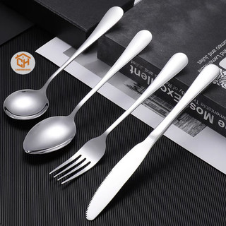 Thìa, Dĩa Cán Quạt Inox Hàng Dày Dặn, Sáng Bóng, Phù Hợp Cho Gia Đình, Trang Trí, Nhà Hàng Cam Homeware