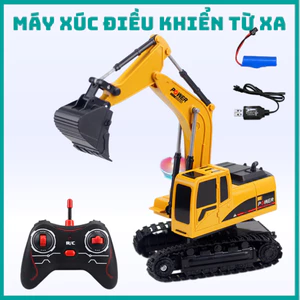Xe múc , xe Công trình điều khiển bánh XÍCH, pin SẠC