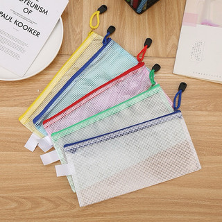 [Combo 3 túi] Túi lưới A4 A5 A6 bọc nhựa PVC đựng tài liệu chống nước, túi lưới PVC đựng tài liệu