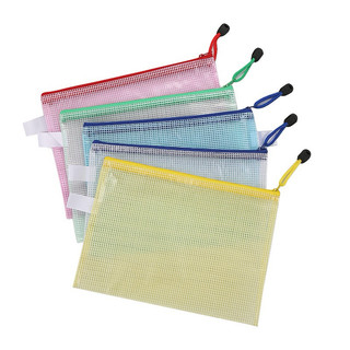 [Combo 3 túi] Túi lưới A4 A5 A6 bọc nhựa PVC đựng tài liệu chống nước, túi lưới PVC đựng tài liệu