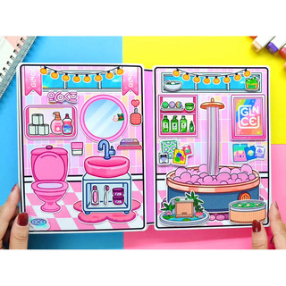 Ngôi nhà Neon màu sắc của cô bé Avatar dễ thương- Búp bê giấy