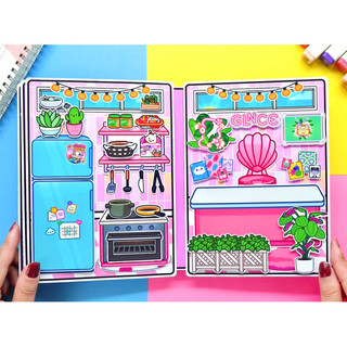 Ngôi nhà Neon màu sắc của cô bé Avatar dễ thương- Búp bê giấy