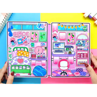 Ngôi nhà Neon màu sắc của cô bé Avatar dễ thương- Búp bê giấy