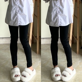 Quần jeans ôm đen trơn Yến Tee ,chất jeans cotton dầy, mềm ,co dãn tốt #8800