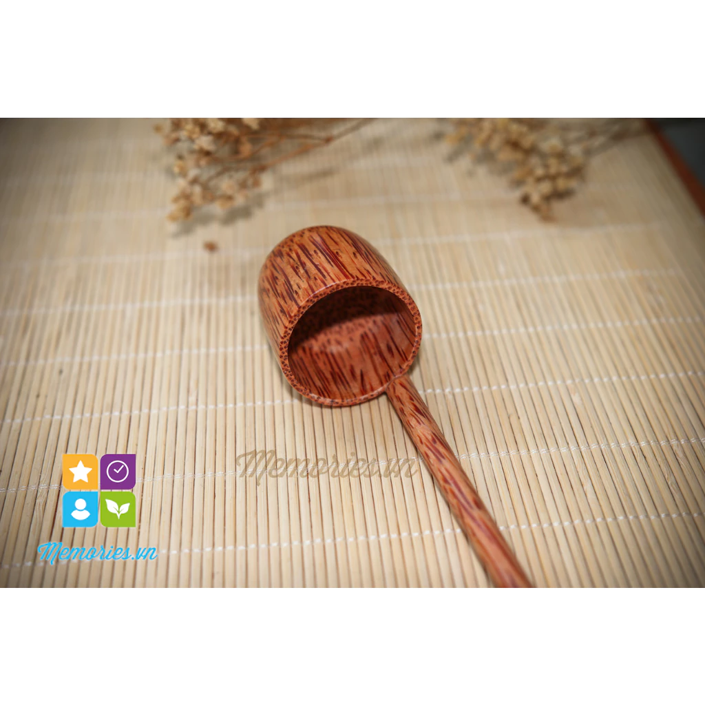 Gáo Múc Mật/ Nước/ Rựu Bằng Gáo Dừa Loại Cán Đứng - Phụ Kiện Trang Trí, Quà Tặng Handmade, Decor