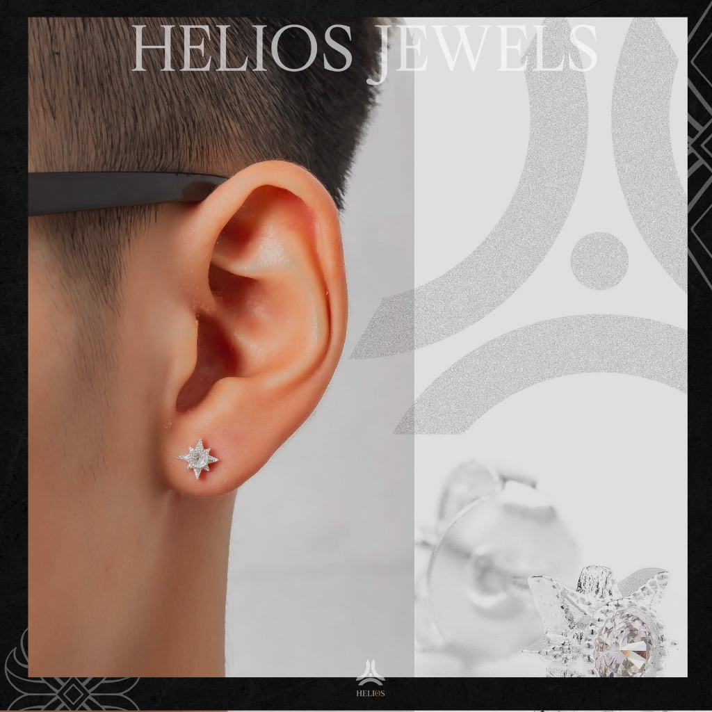 Ảnh Bộ sưu tập khuyên tai bạc S925 Helios Silver - size khuyên 5mm 3