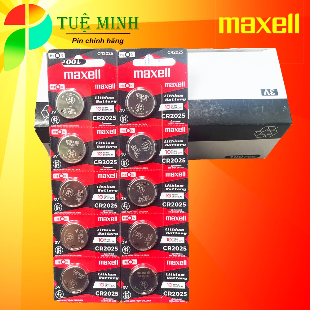 Pin Maxell CR2025 Pin Nhật 3V Chính hãng Vỉ 5 Viên ( Vỉ đỏ ) | Shopee ...