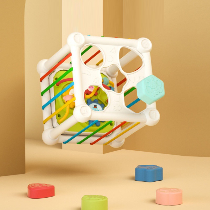 Đồ chơi giáo dục Montessori thông minh hộp đan dây đa năng cho bé.