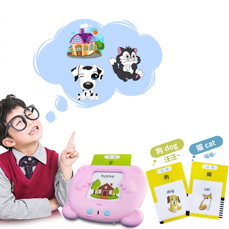 Máy đọc thẻ song ngữ, máy đọc thẻ Flashcard song ngữ Anh - Việt, máy đọc thẻ từ vựng cho bé.