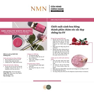 [NMN] Thực phẩm bổ sung NMN ATHLETE WHITE BEAUTY+ - Trắng sáng, Căng bóng và Trẻ hóa toàn diện120 viên