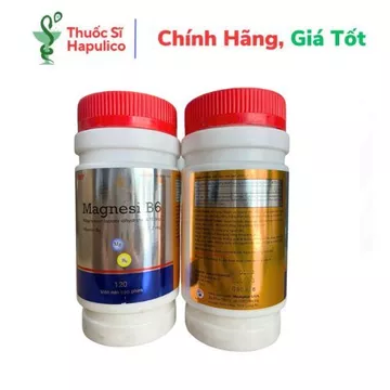 Viên uống magie, vitamin B6 giảm suy nhược thần kinh, căng thẳng, đau cơ bắp, chuột rút - 120 viên [Magnesi B6 Chai]