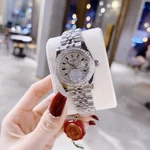 Combo đồng hồ đôi dây kim loại đeo tay chống nước cao cấp thời trang sang trọng R0lex nam 40mm nữ size 32mm , vỏ thép — ảnh 6